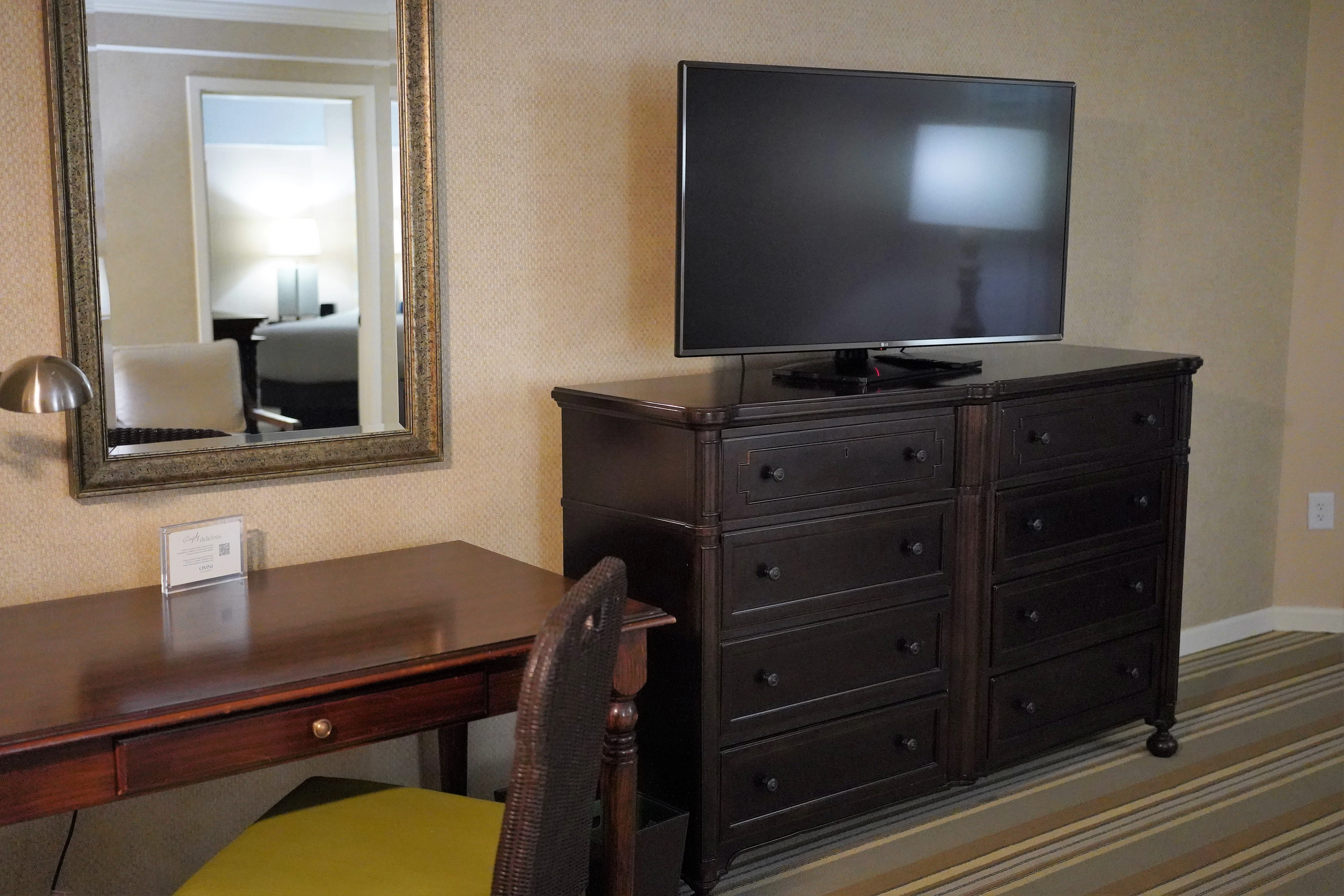 TV and Desk in Livingroom area of Omni Hilton Head Oceanfront Resort