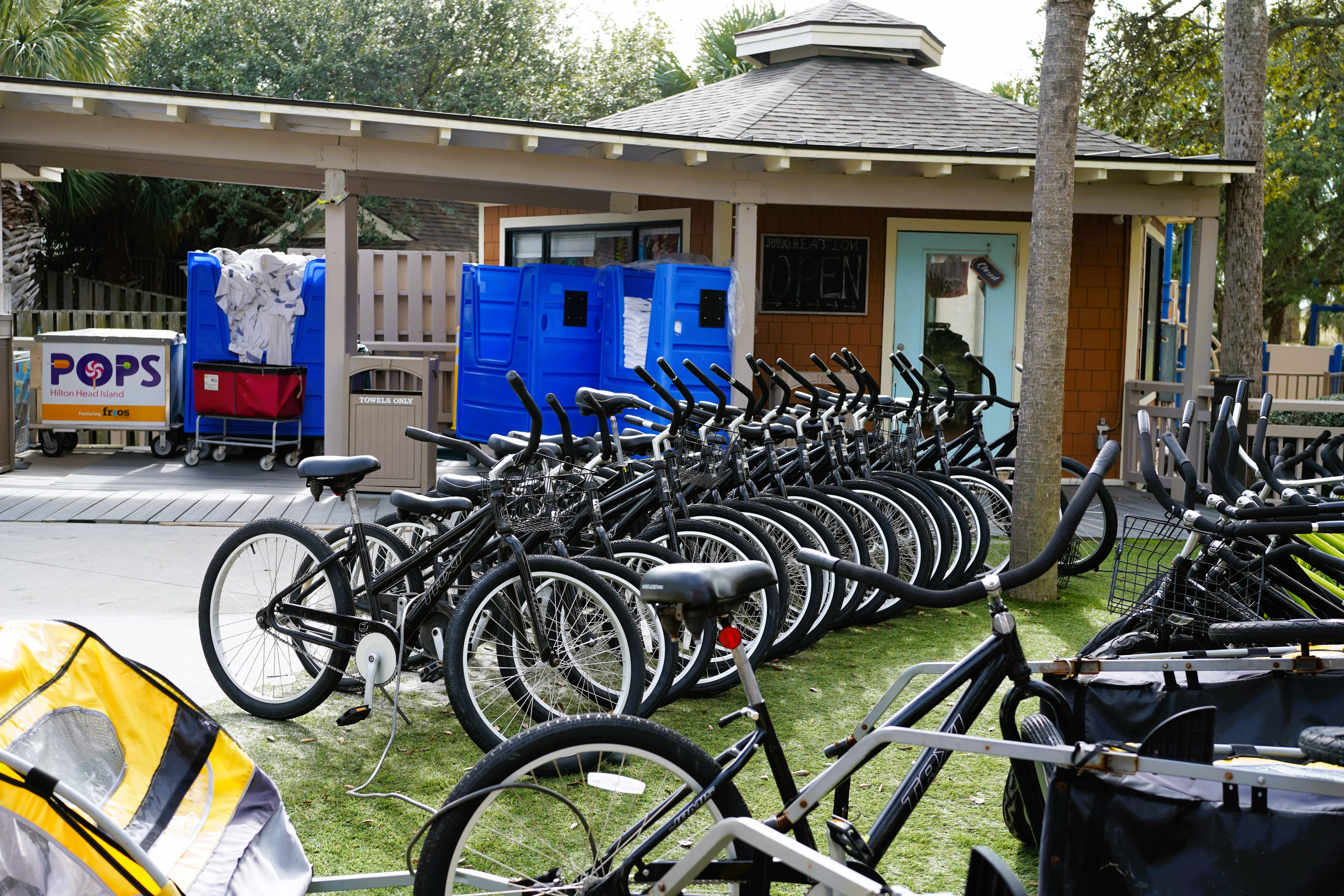 Row of Bikes at Omni Hilton Head Resort